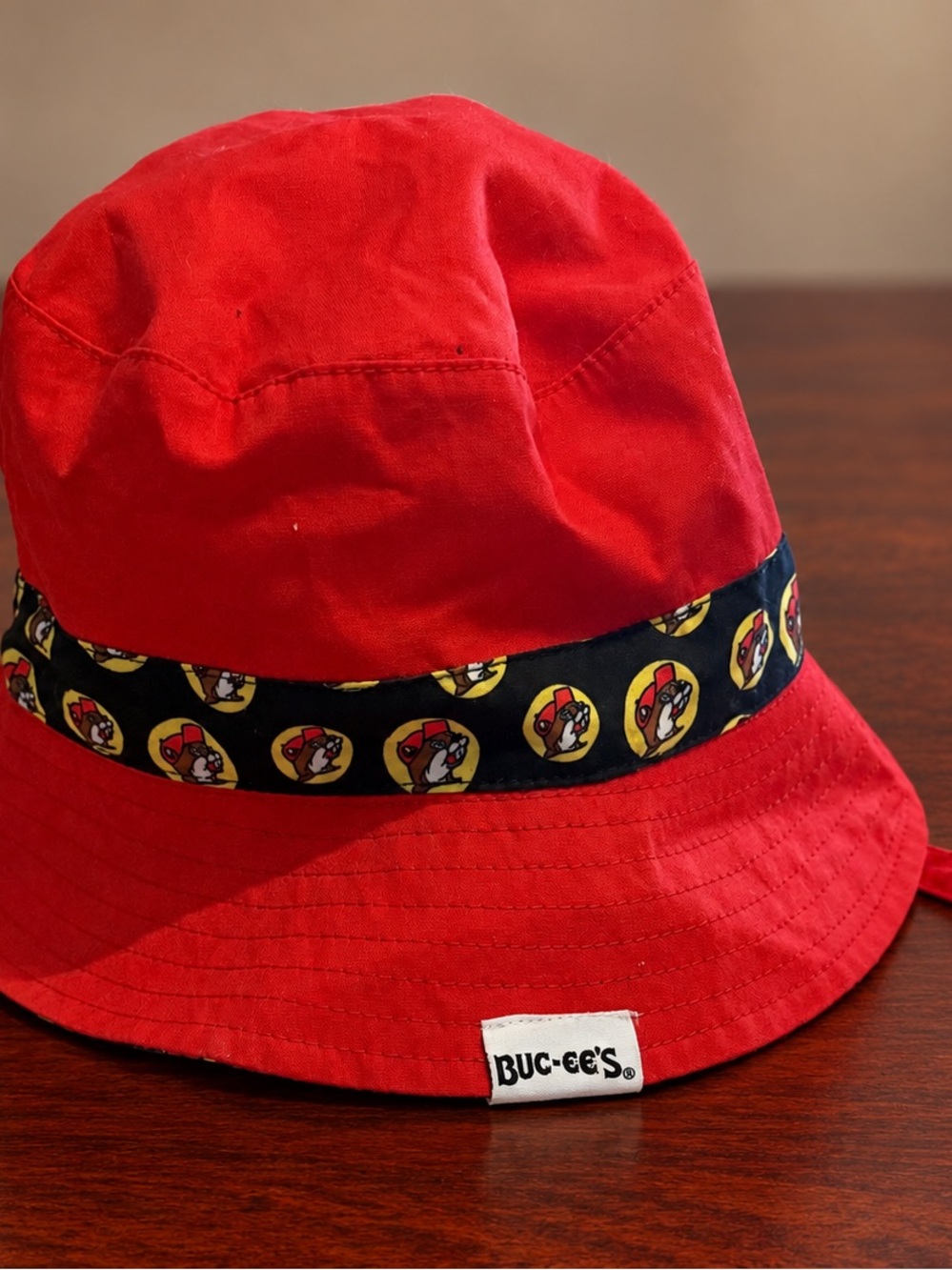 Buc-ee's Kids Red Bucket Hat with Branded Band